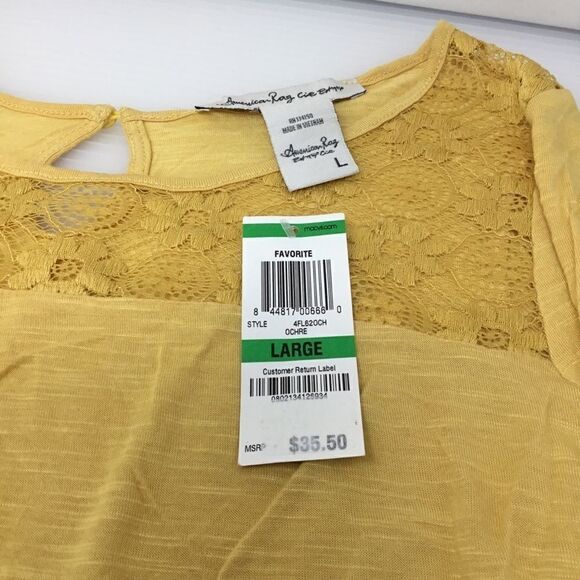 American Rag Cie 3/4 Sleeve Top C5 - Picture 7 of 7